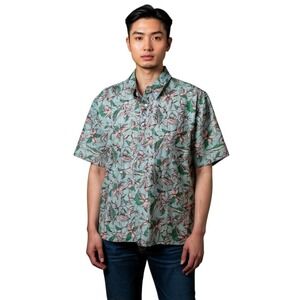 Reyn Spooner Mens Shirt Vintage 90s  Button Down Hawaiian Cotton Polyester Large